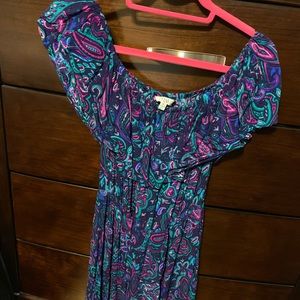 Q&A off the shoulder dress